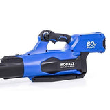 Kobalt Baretool 80-Volt Max Lithium Ion 630-cfm Brushless Cordless Electric Leaf Blower (Tool Only, Battery and Charger Not Incl
