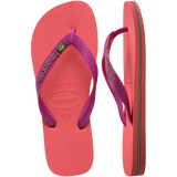 Women's Brazil Logo Flip Flops - CORAL/PINK