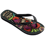 Women's Top Begonia Flip Flops - Black