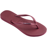 Women's Slim Logo Metallic Flip Flops - Amaranth