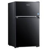 Tacklife Mini Fridge with Freezer 3.1 Cu.ft, Compact Refrigerator 2 Door Low Noise, Energy Saving, LED INSIDE, Upright Fridge fo