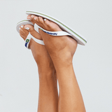 Men's Brazil Logo Flip Flops - White