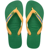 Women's Brazil Logo Flip Flops - GREEN/YELLOW