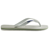 Men's Brazil Logo Flip Flops - White