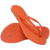 Women's Slim Flip Flops - ORANGE