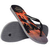 Men's Top Surfer I Flip Flops - GREY STEEL/BLACK/SUNSET ORANGE
