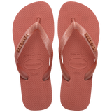 Women's Top Logo Metallic Flip Flops - CANYON CLAY