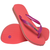 Women's Brazil Logo Flip Flops - CORAL/PINK