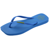 Women's Slim Square Logo Pop Up Flip Flops - BRILLIANT BLUE