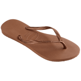 Women's Slim Flip Flops - Rust/Metallic Copper