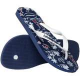 Men's Top Nautical Flip Flops - Navy/Navy/White