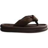 Women's Over Puffed Flip Flops - DARK BROWN