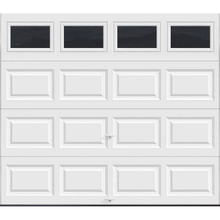 Clopay Classic Collection 9 ft. x 7 ft. 6.5 R-Value Insulated White Garage Door with Plain Window 111379
