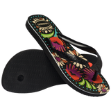 Women's Top Begonia Flip Flops - Black