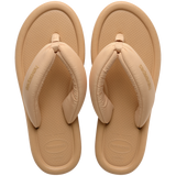 Women's Maxi Puffed Flip Flops - GOLDEN
