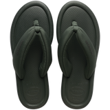 Women's Maxi Puffed Flip Flops - GREEN OLIVE