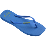 Women's Slim Square Logo Pop Up Flip Flops - BRILLIANT BLUE