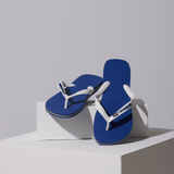 Women's Brazil Logo Flip Flops - Marine Blue