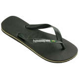 Men's Brazil Logo Flip Flops - Green Olive