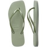 Women's Slim Square Flip Flops - SMOKE GREEN
