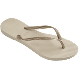 Women's Slim Flip Flops - Beige