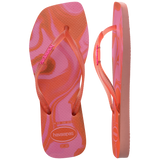 Women's Slim Square Jelly Flip Flops - BLOSSOM