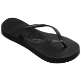 Women's Slim Flatform Flip Flops - Black