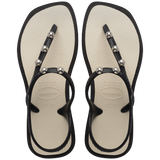 Women's Flash Fusion Sandals - BLACK/BEIGE STRAW
