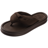 Women's Over Puffed Flip Flops - DARK BROWN