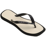 Women's Top Square Fusion Flip Flops - Black