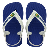 Baby Brazil Logo Flip Flop Sandals - Marine Blue