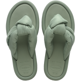 Women's Over Puffed Flip Flops - SMOKE GREEN