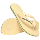 Women's Brazil Logo Flip Flops - BUTTERCREAM