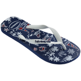 Men's Top Nautical Flip Flops - Navy/Navy/White