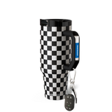 Thicc Buddy 40oz | Black & White Checkered