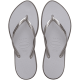 Women's Slim Point Flip Flops - Steel Grey