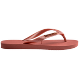 Women's Top Logo Metallic Flip Flops - CANYON CLAY