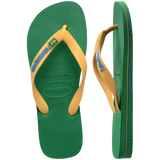 Women's Brazil Logo Flip Flops - GREEN/YELLOW