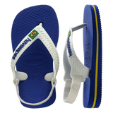Baby Brazil Logo Flip Flop Sandals - Marine Blue