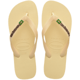 Women's Brazil Logo Flip Flops - BUTTERCREAM